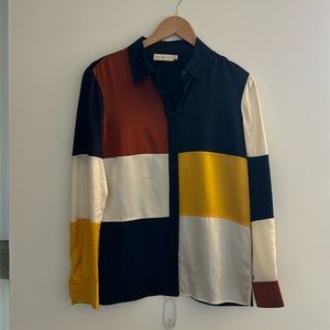 Tory Burch color block shirt US6
